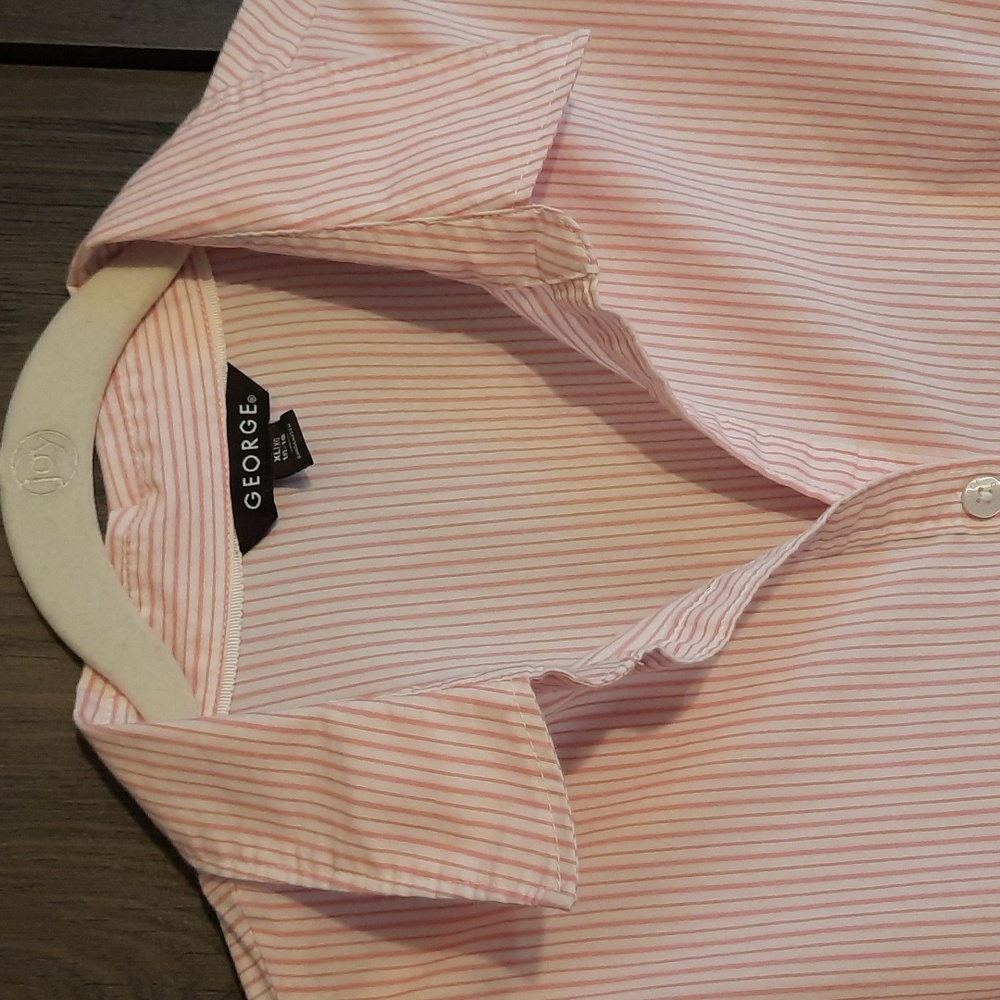 Pretty pink George cotton blend top